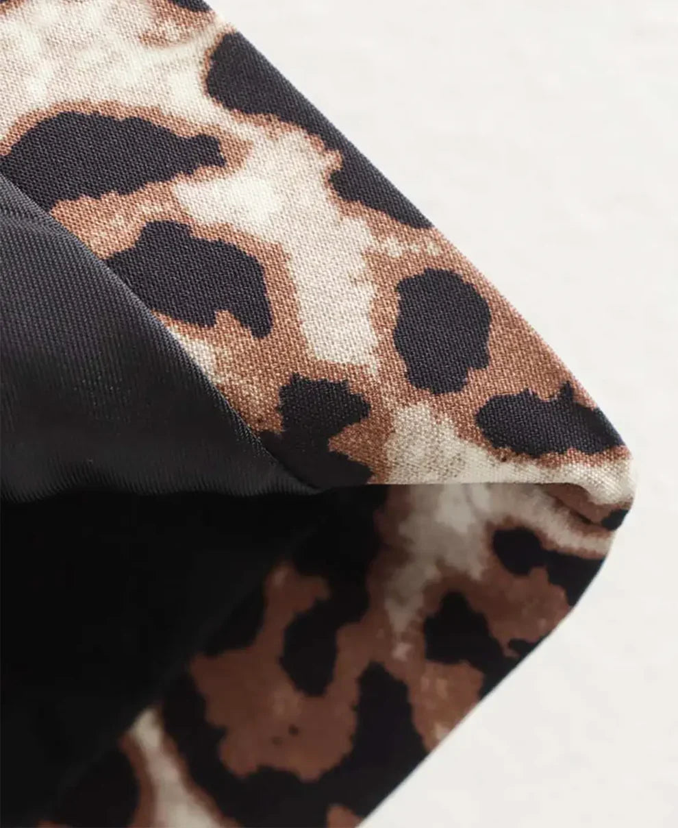 Compra 1 Chaleco con Estampado de Leopardo y obtén 1 cinturón de moda exclusivo BlomLane™
