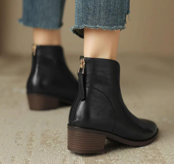 Compra 1 par de Botas Elegantes con Cremallera Trasera y llévate 1 Bolsa Exclusiva Premium BlomLane™