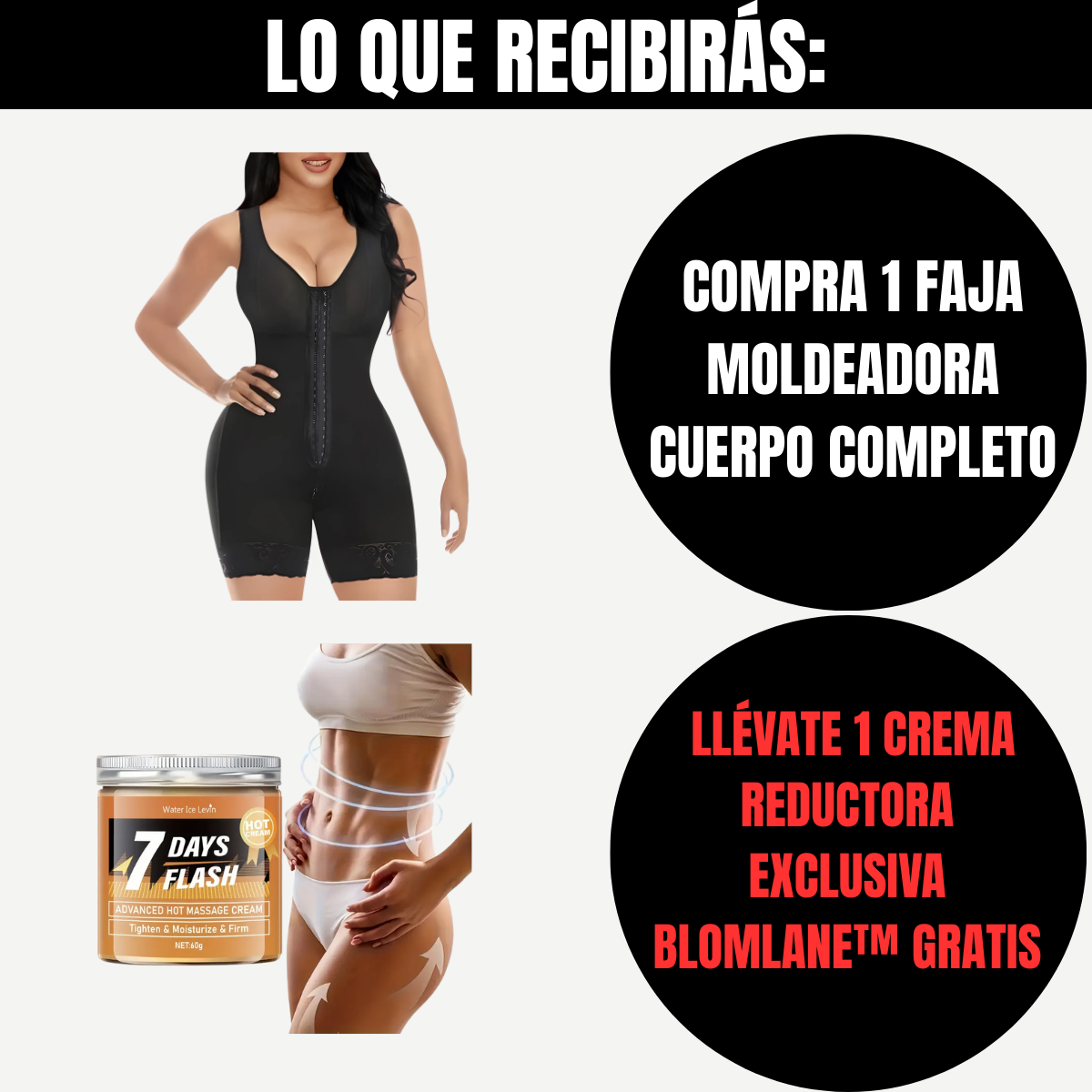 Compra Faja Moldeadora Cuerpo Completo Y Gana 1 Crema Reductora Exclusiva BlomLane™
