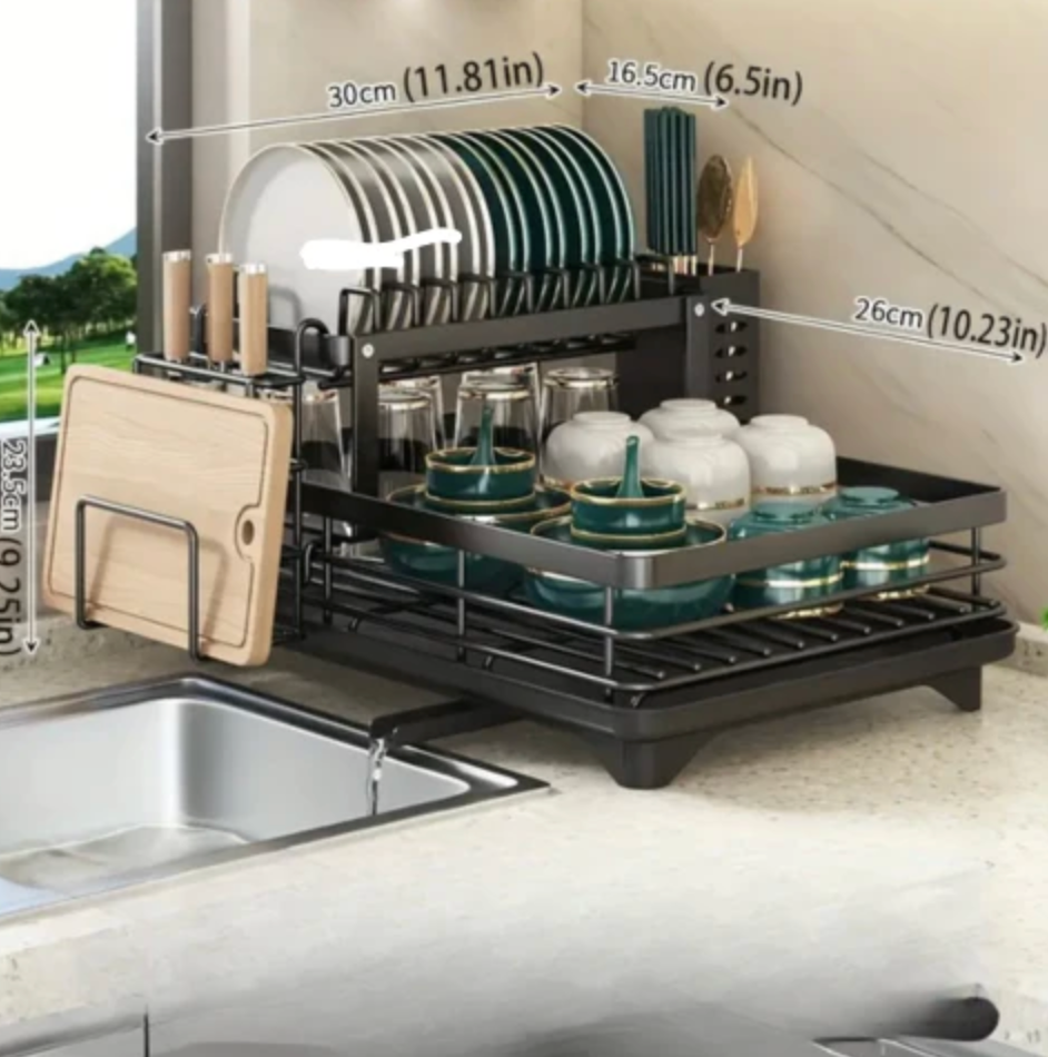 Escurridor 3 en 1 de Acero Inoxidable Multifuncional con Asas Plegables y Base Antideslizante +REGALO: Kit de Utensilios de Cocina