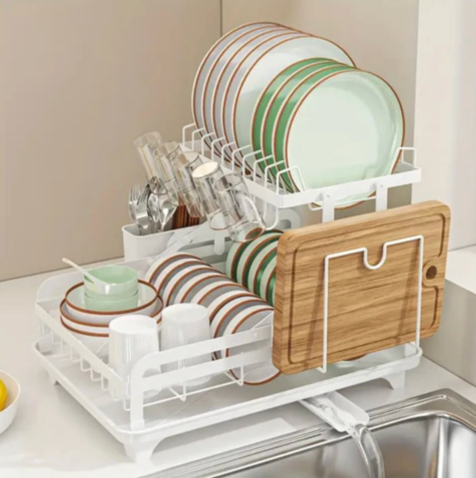 Escurridor 3 en 1 de Acero Inoxidable Multifuncional con Asas Plegables y Base Antideslizante +REGALO: Kit de Utensilios de Cocina