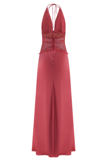 Compra 1 Vestido Largo de Encaje y Satén y gana 1 bolso de mano exclusivo BlomLane™ negro