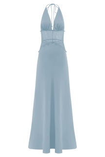 Compra 1 Vestido Largo de Encaje y Satén y gana 1 bolso de mano exclusivo BlomLane™ negro