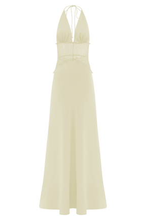 Compra 1 Vestido Largo de Encaje y Satén y gana 1 bolso de mano exclusivo BlomLane™ negro